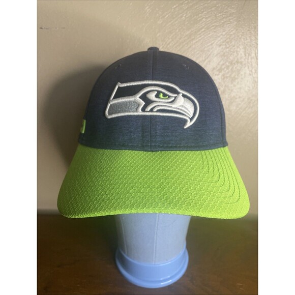 Seattle Seahawks New Era 39thirty Flex Fitted Hat Cap M-L Never Worn/ No Tags - Picture 2 of 7